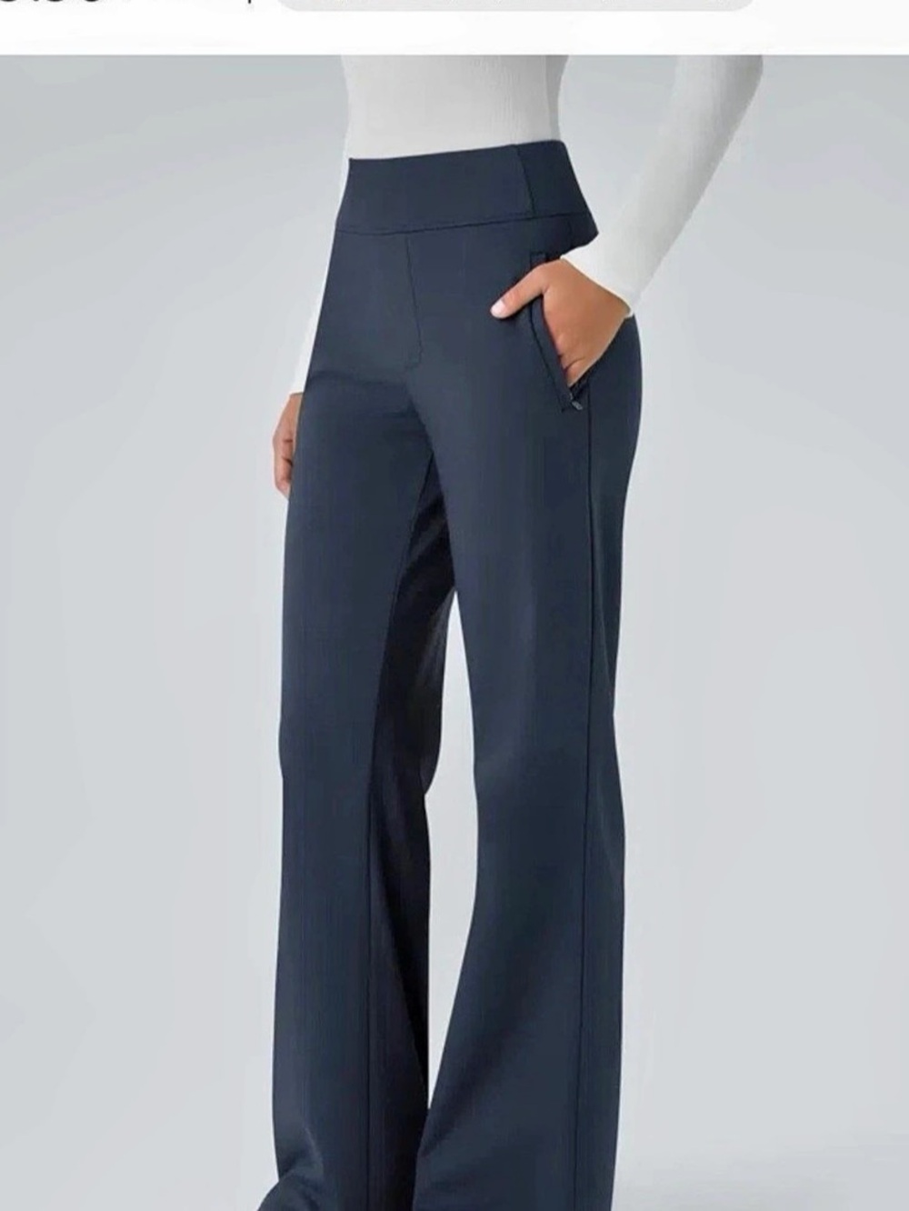 Halara Flex™ DayStretch Mid Rise Side Zipper Pocket Work Flare Pants Flare Pants
